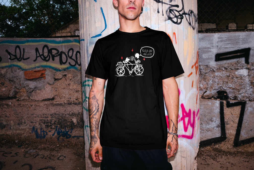 t-shirt - FAITES DU VÉLO ✨ - noir