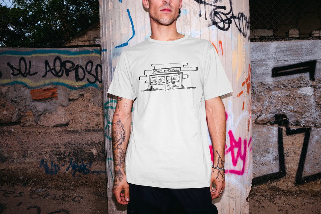 t-shirt - DONA'S DINER 💀 - blanc